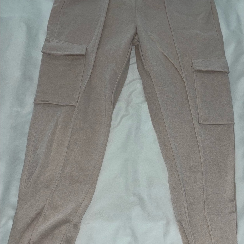 Tan Slim Fit Joggers with Modern Aesthetic